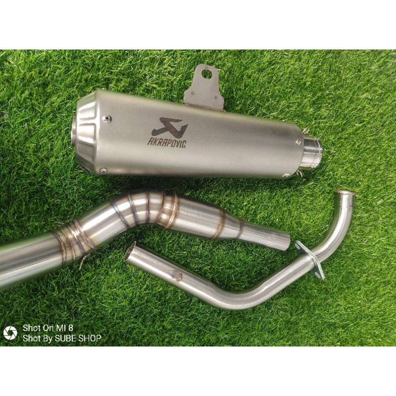 Set pô Akrapovic R3 cho R15, MT15, XSR, Fz, gsx, bandit