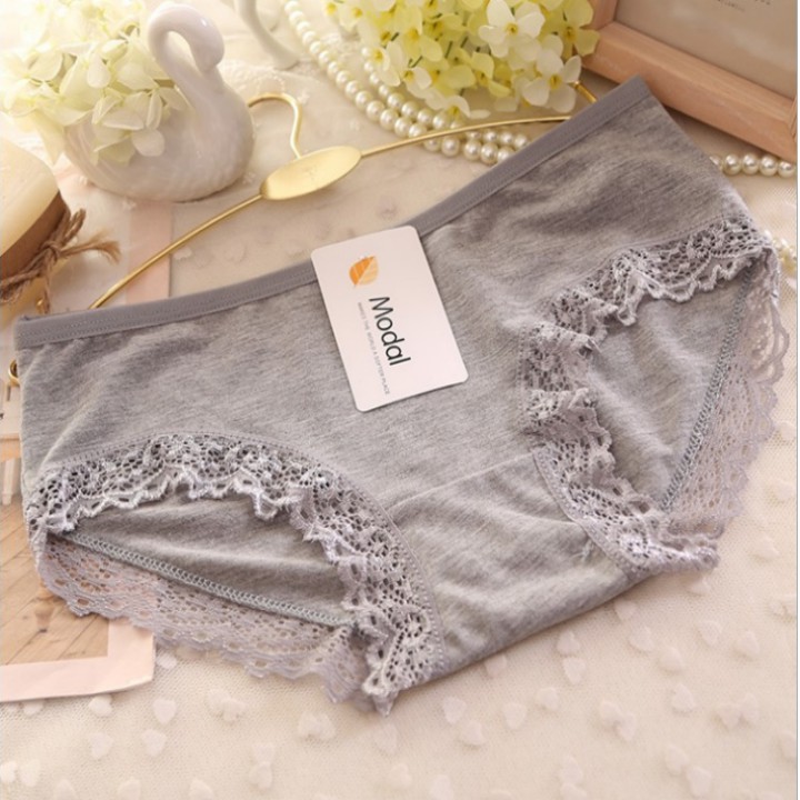Quần lót nữ viền ren chất liệu thun lạnh co dãn thoáng mát DL02 | BigBuy360 - bigbuy360.vn