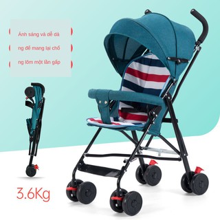 ✢▧✐Xe đẩy em bé siêu nhẹ và di động, có thể ngồi lên người bé, giảm xóc dễ dàng gấp gọn, trẻ nhỏ đi chơi