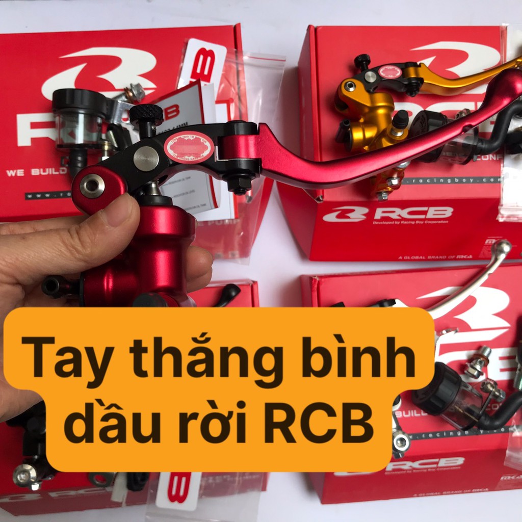 [CÓ VIDEO - CHÍNH.HÃNG] 01 Tay phanh tay thắng bình dầu rời RCB lắp nhiều loại xe máy phanh thắng đĩa - 4 màu