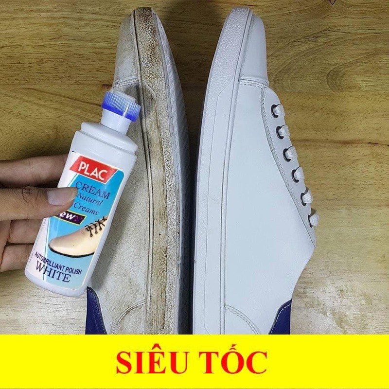 Chai tẩy trắng Giày dép Plac có đầu cọ tẩy siêu sạch