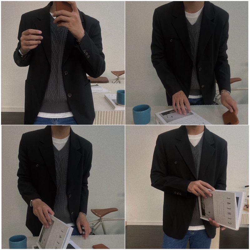 Áo blazer nam vải trơn kiểu dáng basic - ICON2 BLAZER
