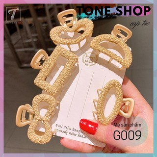 Bộ 5 Cặp Tóc Tone Shop Set 5 Kẹp Tóc Răng Cưa Ánh Vàng Xinh Sang - G009