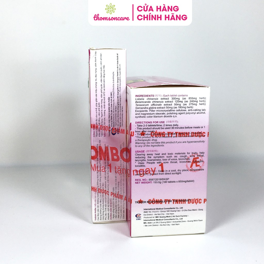Viên nang giảm đau họng Tiêu Khiết Thanh hộp 2 lọ 90 viên tặng thêm hộp 30 viên hỗ trợ mất tiếng nhức họng từ thảo mộc
