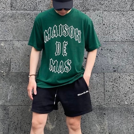 Áo thun Xanh lá Maison De Mas 3 màu cá tính trẻ trung, Áo Phông Unisex Nam Nữ