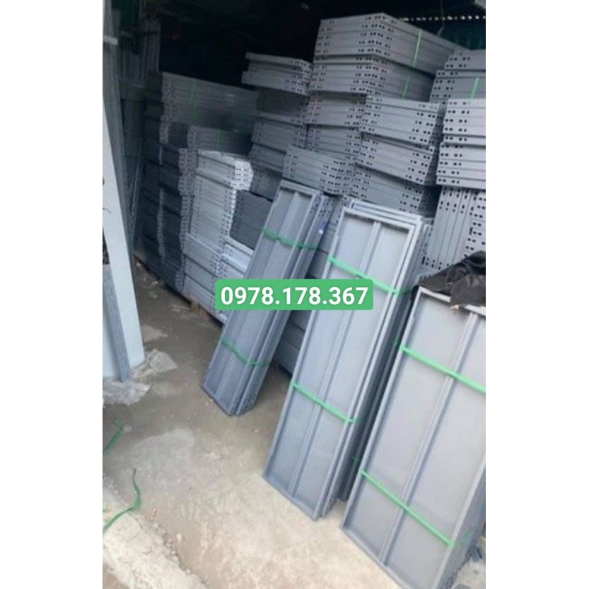 Mâm sàn lắp ráp kệ sắt V lỗ đa năng - Dài 80 x rộng 50 màu xám