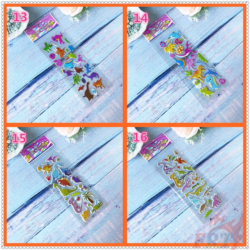 1 Tờ ❀ Sticker Dán Trang Trí Hình Khủng Long Hoạt Hình Q-2 DIY ❀ Miếng Dán PVC 3D Chống Thấm Nước Chất Lượng