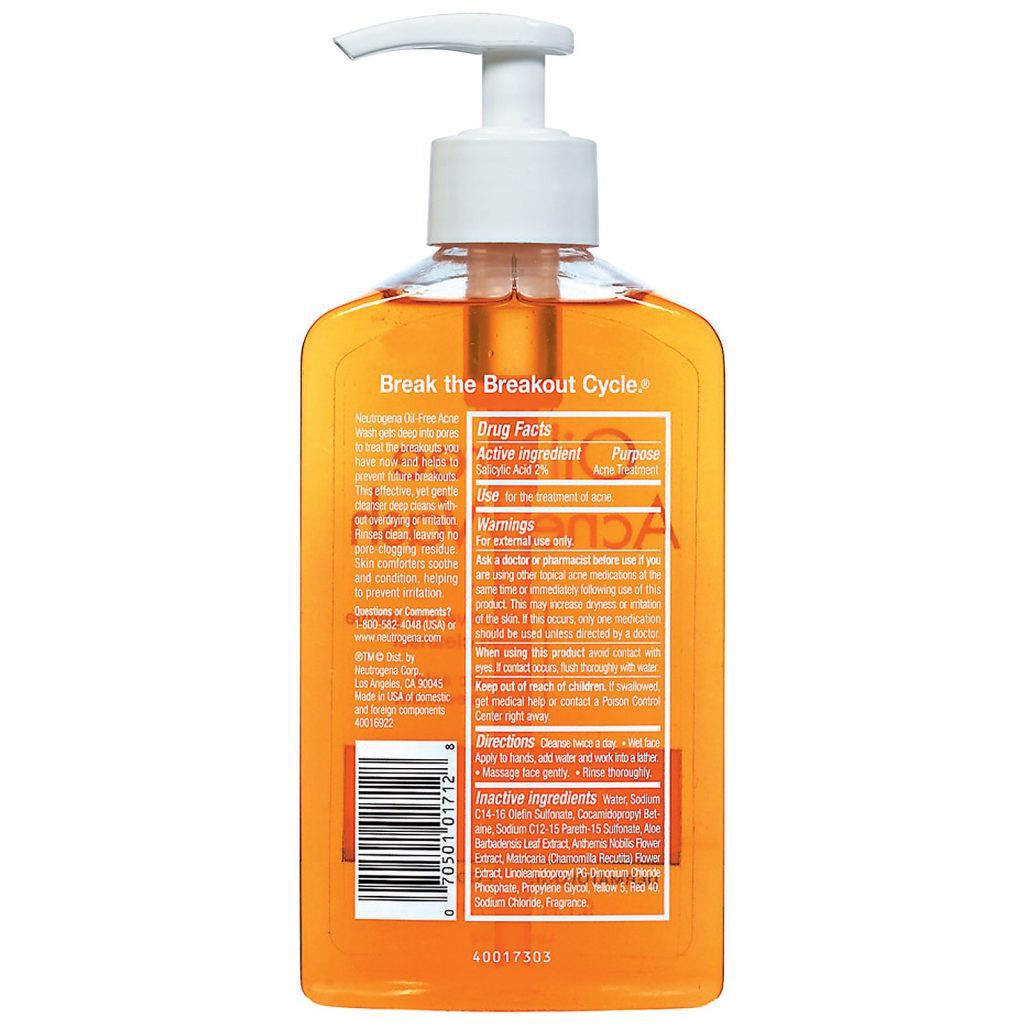 Sữa Rửa Mặt Dành Cho Da Mụn Neutrogena Không Chứa Dầu