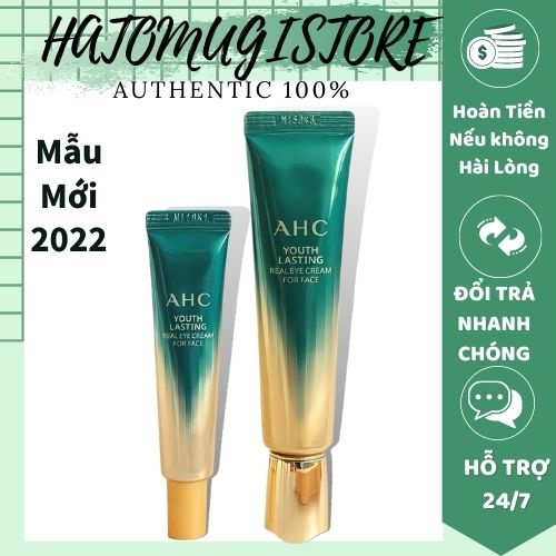 (Auth 100%) Kem mắt AHC Youth Lasting Real Eye Cream - Fullsize (30ml) &amp; Minisize (12ml)