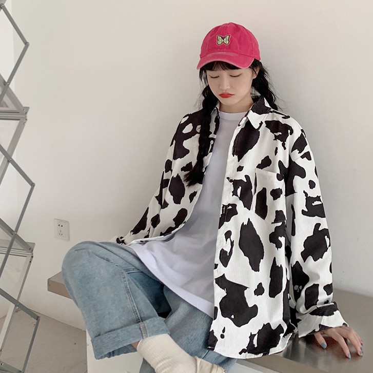 Áo Sơ Mi Tay Dài Cổ Bẻ Dáng Dài Rộng Thời Trang Hàn Quốc Dành Cho Nữ