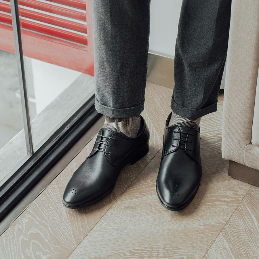 Giày Tây Nam LAFORCE Công Sở Basic GNLA9636-119-D Tặng Tất Nam Cao Cấp