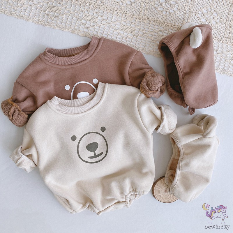 Áo liền thân + nón dễ thương cho bé