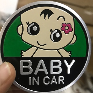 Tem baby in car nhôm cao cấp