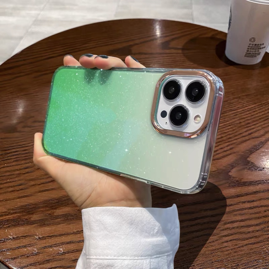 Ốp Điện Thoại TPU Màu Gradient Lấp Lánh Cho Iphone 13 12 11 Pro Max