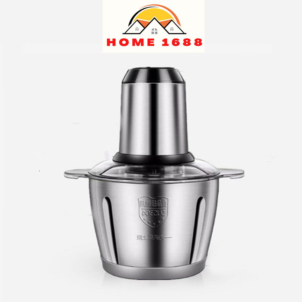 Máy Xay Thịt, Xay Rau Củ Quả Đặt Bàn cối Inox SUS 304 với 4 Lưỡi Dao Đa Năng, Công suất 300W M02 Home 1688