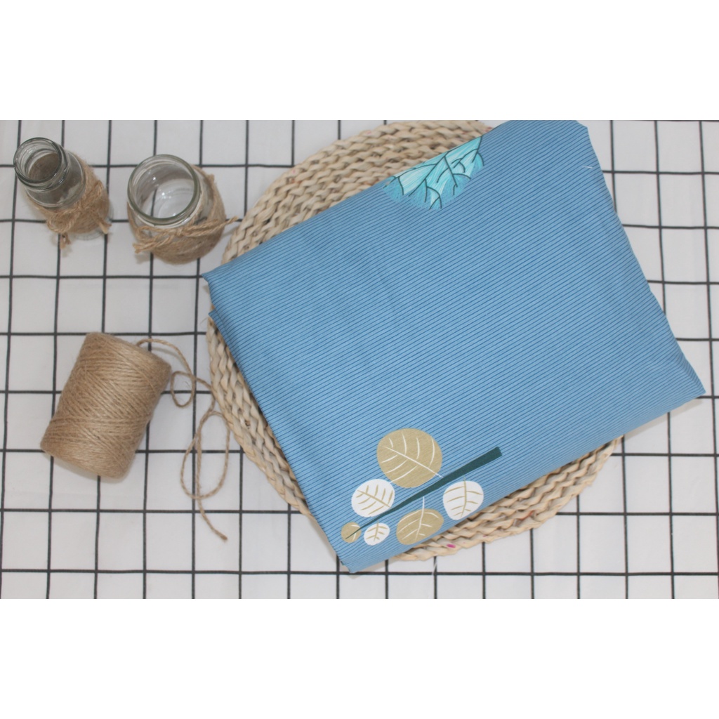 Tấm Drap lẻ Cotton KHA LY  - ( không áo gối ) - 100% cotton thiên nhiên - Mẫu Tree Xanh - VN233