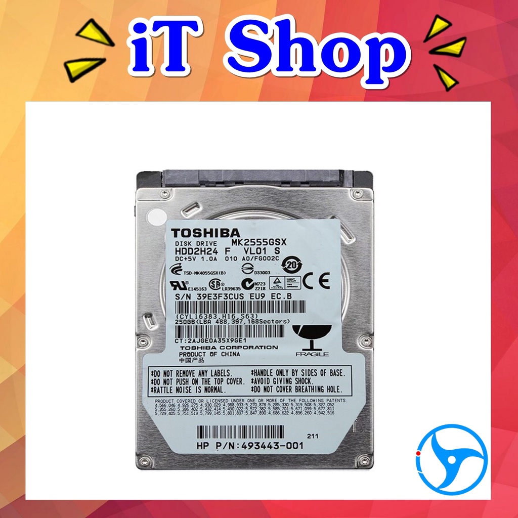 Ổ cứng laptop HDD bóc máy 250g Toshiba cài sẵn Win