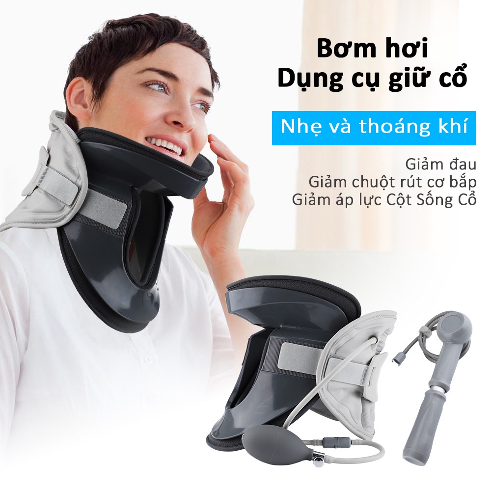 Đai Hơi Cổ HailiCare Đai Kéo Giãn Cổ - Nẹp Cố Định Cổ, Nẹp Cổ, Đai Kéo Dãn Cột Sống Cổ, Giảm Áp Lực Tì Đè