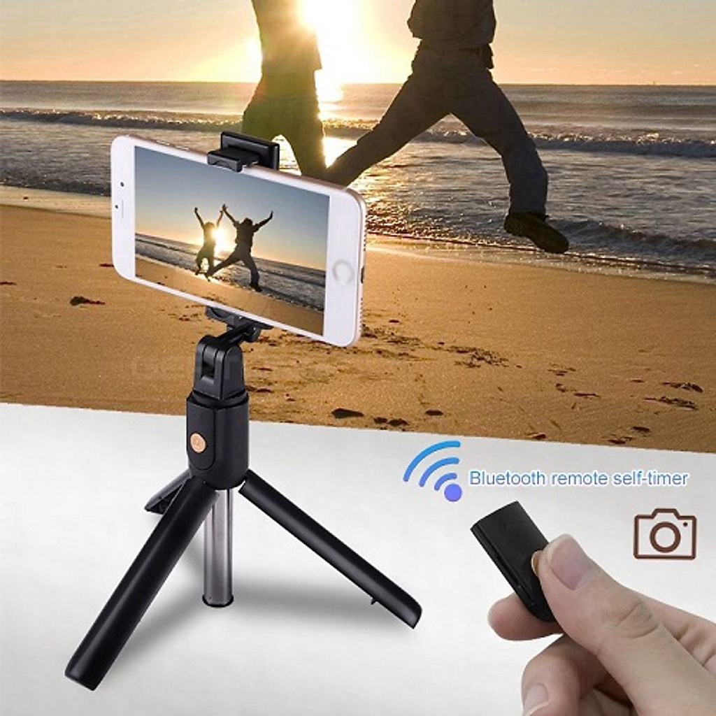 Gậy Chụp Ảnh Tự Sướng Bluetooth 3 Chân Đa Năng – Tripod K07 – Chụp Hình Selfie Bảo Hành 6 Tháng