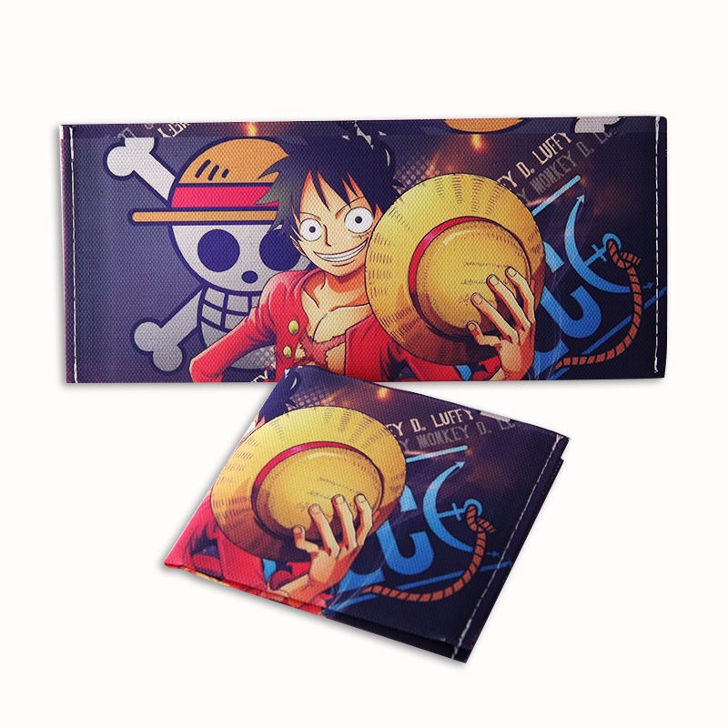 Ví ngắn cho học sinh họa tiết hoạt hình One Piece