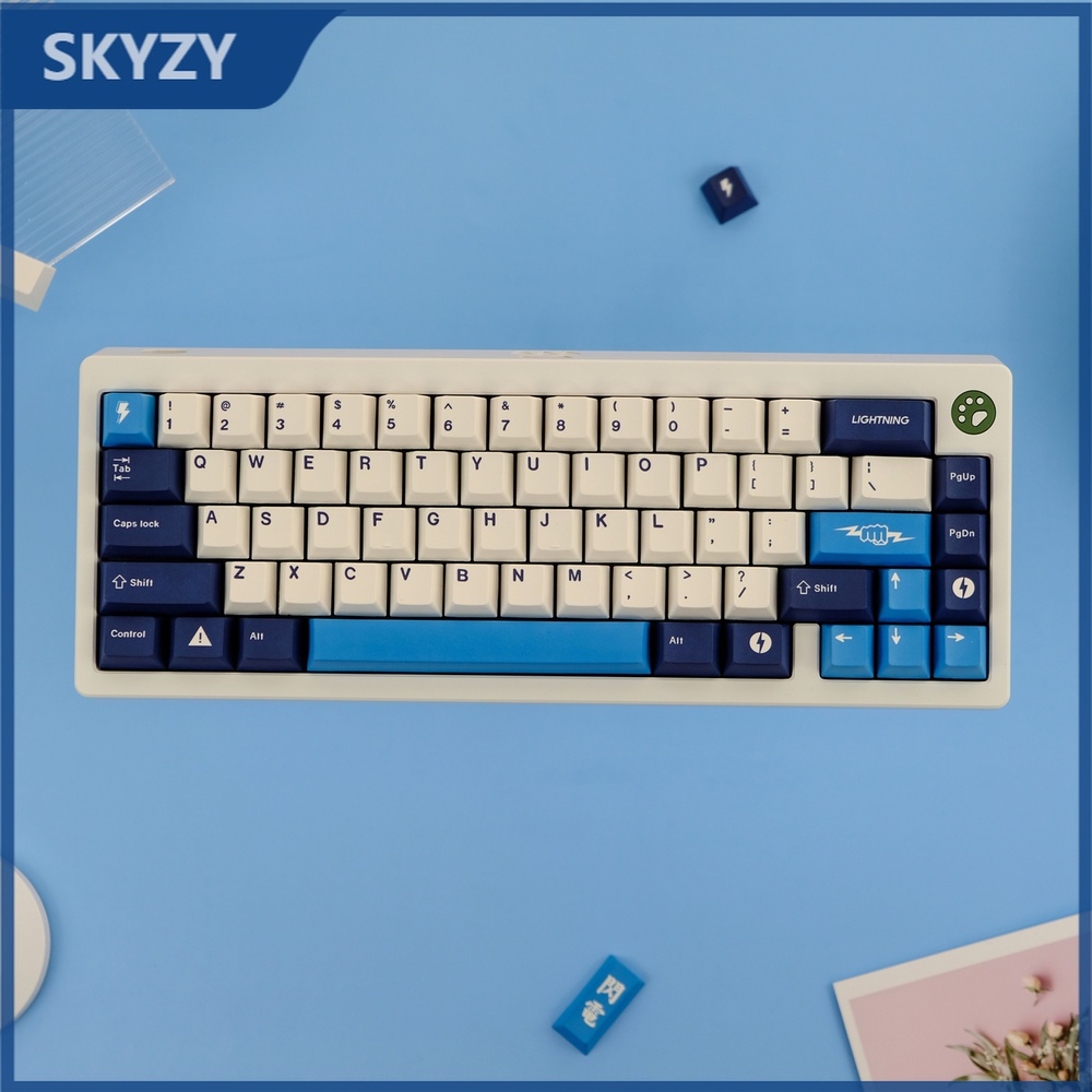 129 Phím GMK Thunderbolt Keycaps Cherry Profile PBT DYE-SUB Bàn phím cơ Keycap