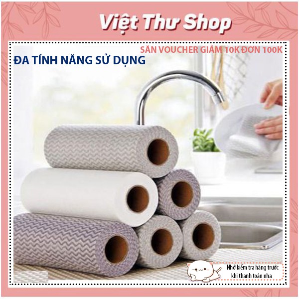 Khăn Giấy Cuộn Nhà Bếp Đa Năng LAU 1 LẦN SẠCH BÓNG SIÊU THẤM DẦU VIỆT THƯ