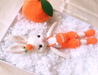 Thú bông len handmade - Thỏ cam/ thỏ cà rốt