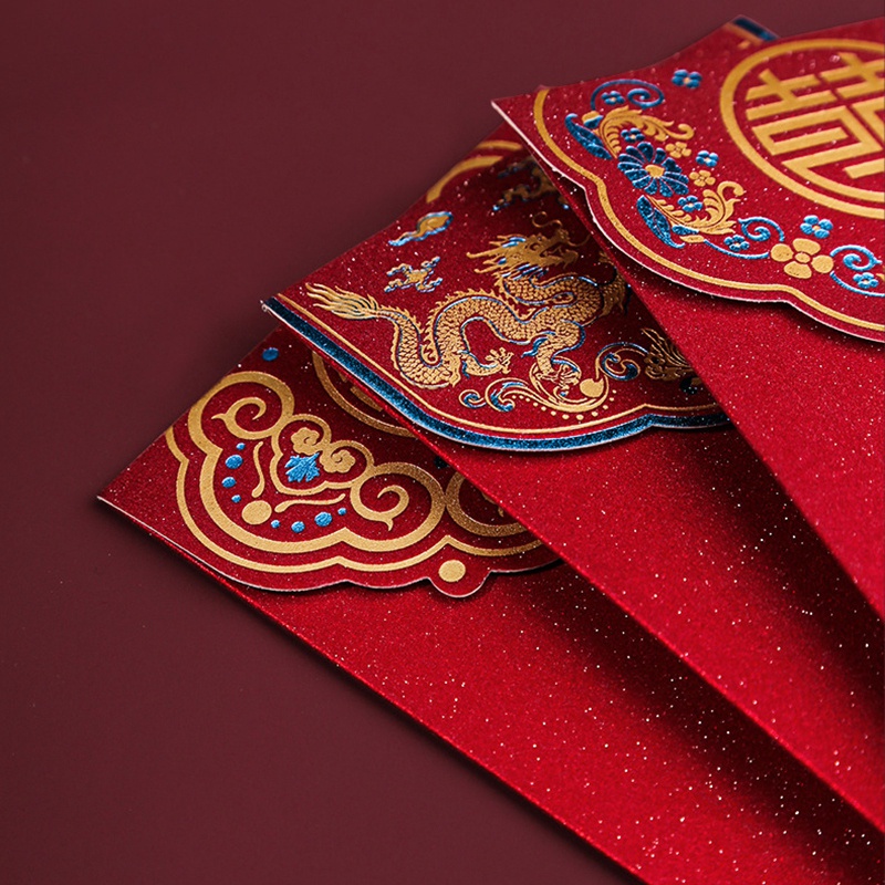 Bao Lì Xì Đỏ May Mắn Cho Tiệc Cưới / Giáng Sinh Năm 2023 CNY Angpao
