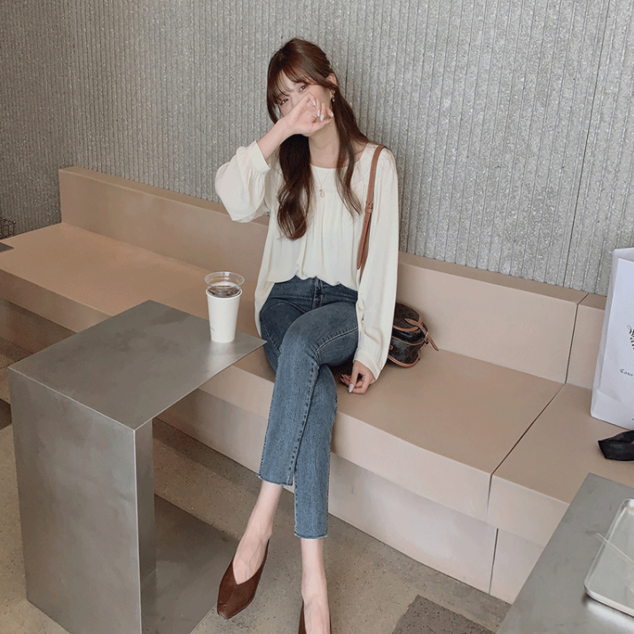 Áo Sơ Mi Tay Dài Dáng Rộng Màu Trơn Thời Trang Mùa Thu Cá Tính Cho Nữ