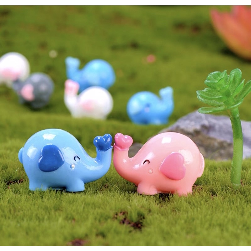 Tiểu Cảnh Voi Trái Tim | Phụ Kiện Trang Trí Hồ Cá, Tiểu Cảnh Terarium, Sen Đá, Xương Rồng