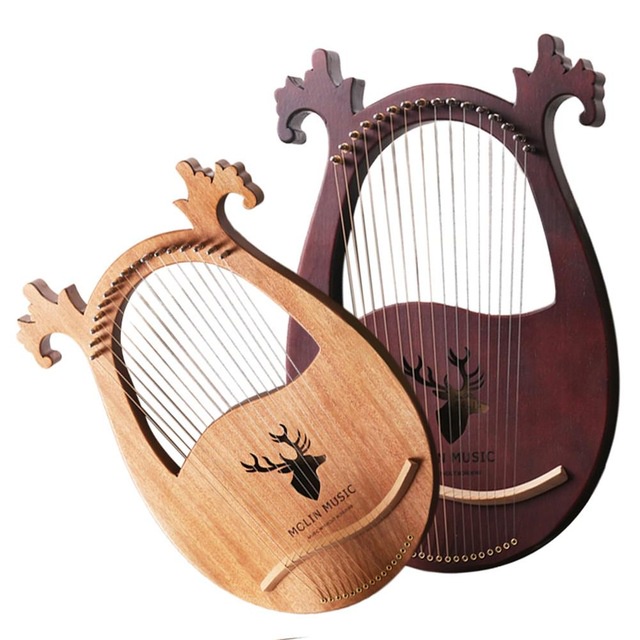 [LYRE 16 DÂY MOLIN SỪNG] Đàn hạc cầm tay LYRE HARP MOLIN-IM0175 -16 DÂY Âm vang phím chuẩn
