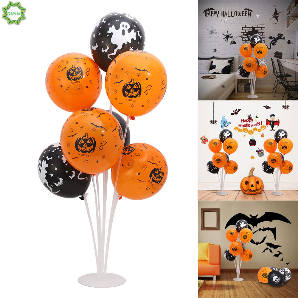 Cod Qipin 20Pc 12&quot; Creative Lovely Halloween Balloons Skeleton Pumpkin Party Home Decor Accessories