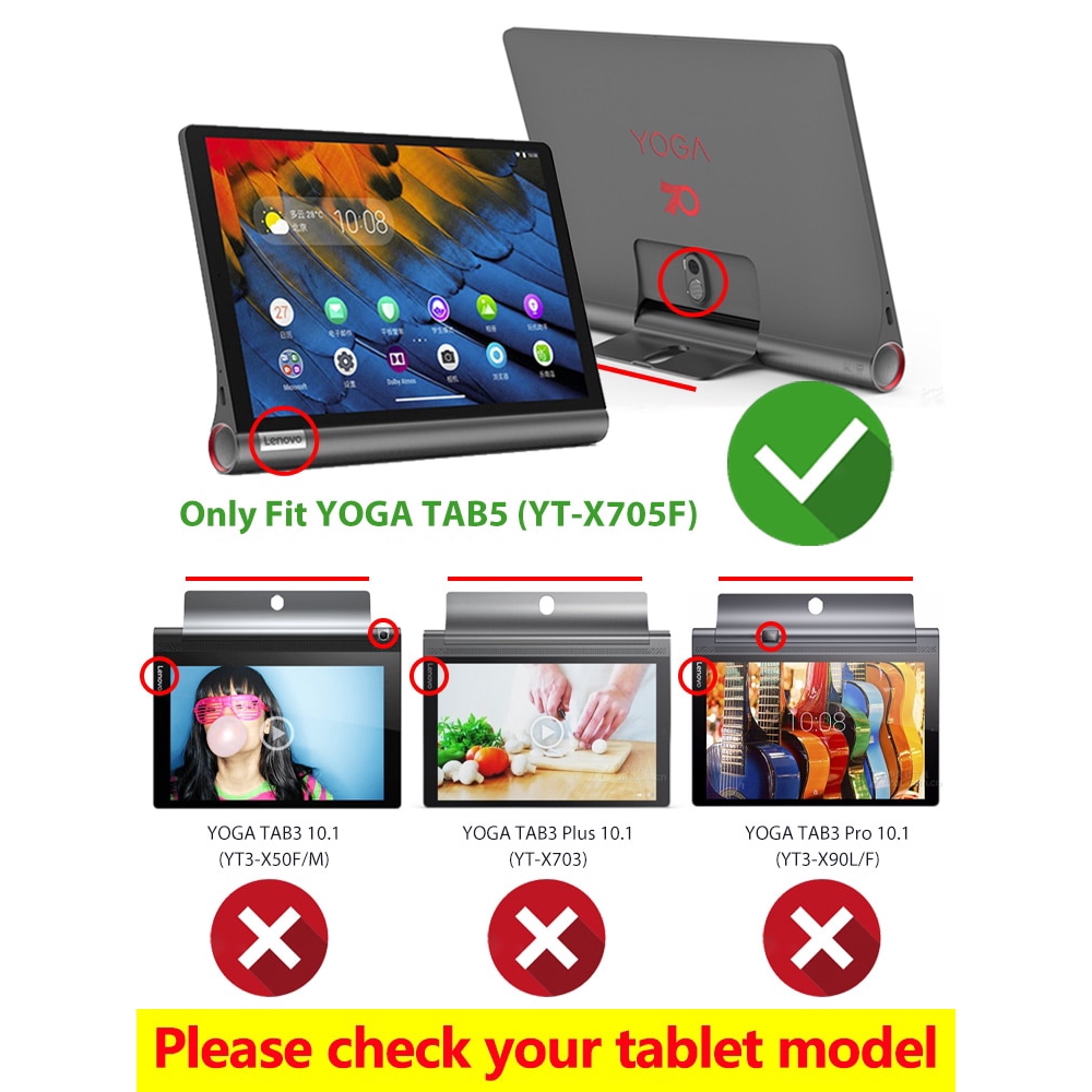 Bao da PU thiết kế nắp lật kiêm giá đỡ bảo vệ cho Lenovo Yoga smart tab 10.1 YT-X705F 2019 | BigBuy360 - bigbuy360.vn