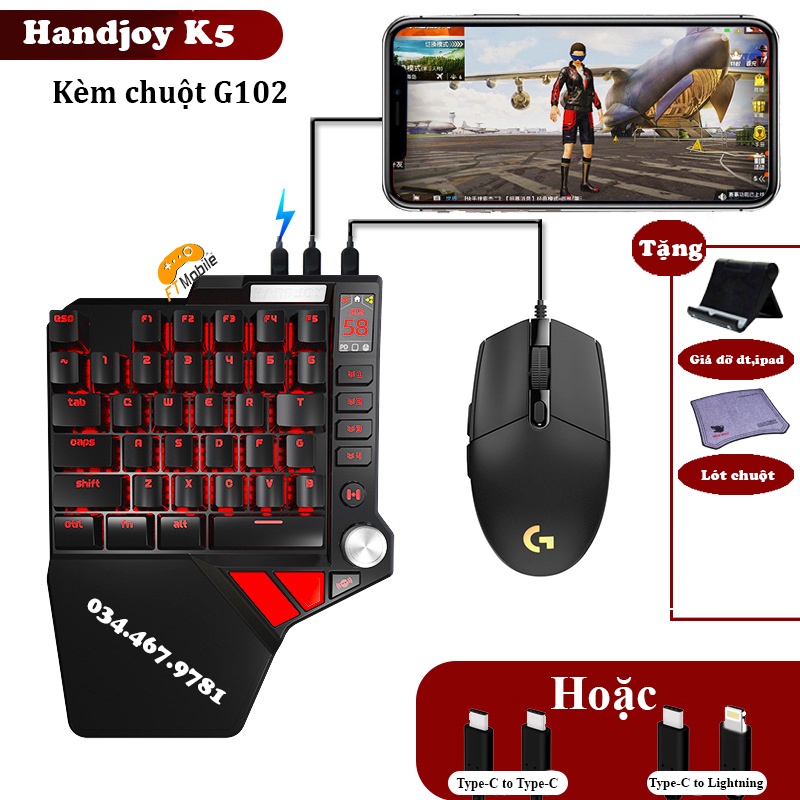 Handjoy K5 Bàn phím cơ hỗ trợ chơi mọi game trên mobile | FTMOBILE