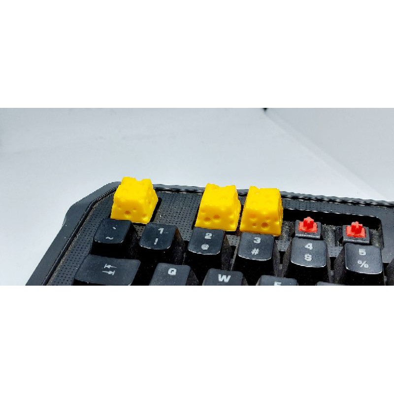 Keycap cheese clone trang trí bàn phím cơ gaming.