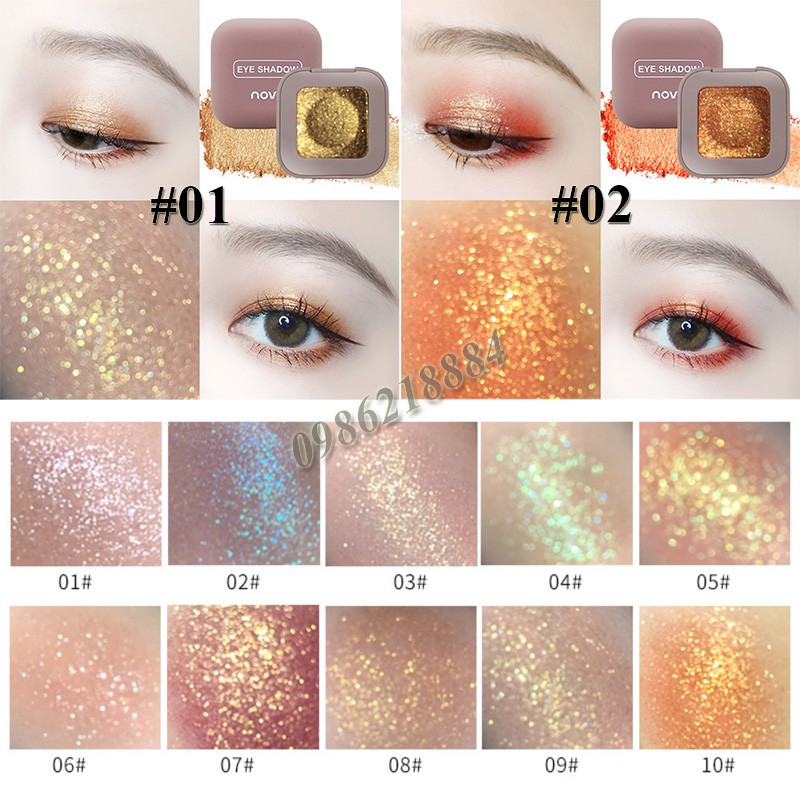 Phấn mắt nhũ lấp lánh Novo Eye Shadow ESN60 | BigBuy360 - bigbuy360.vn