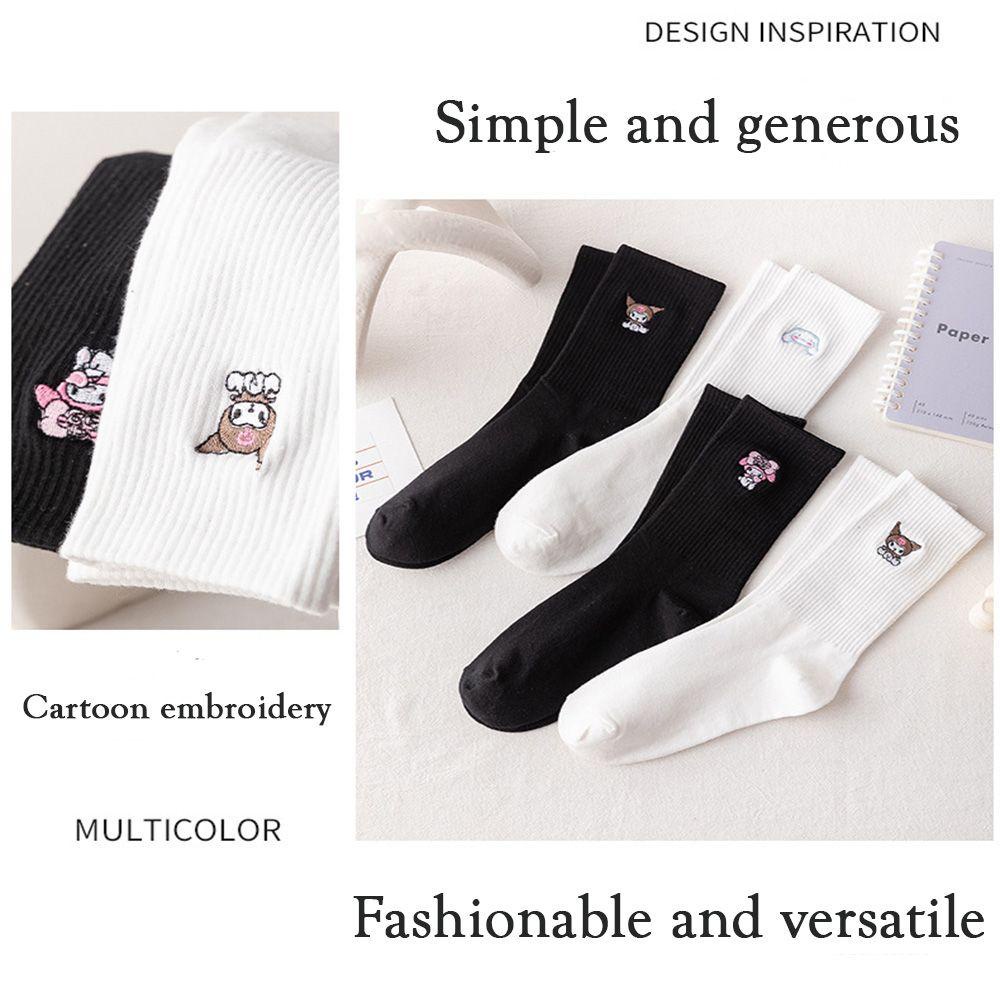 Đôi Vớ Cotton HọA TiếT Thêu HìNh Dễ Thương ThờI Trang Cho Nữ