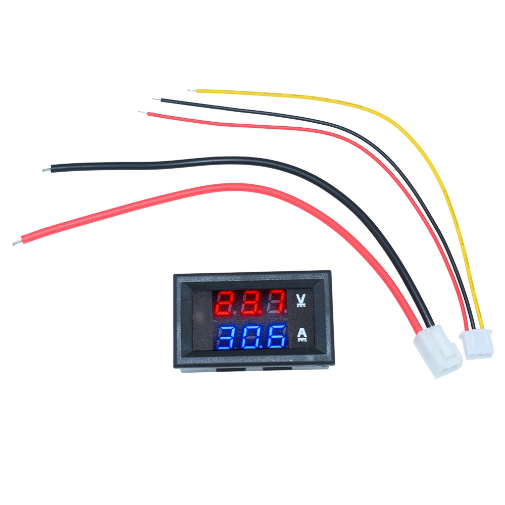 Vôn kế và ampe kế kỹ thuật số DIYMORE DC 100V 10A màn hình LED xanh dương và đỏ 0.28&quot; 20mA 0.28 inch