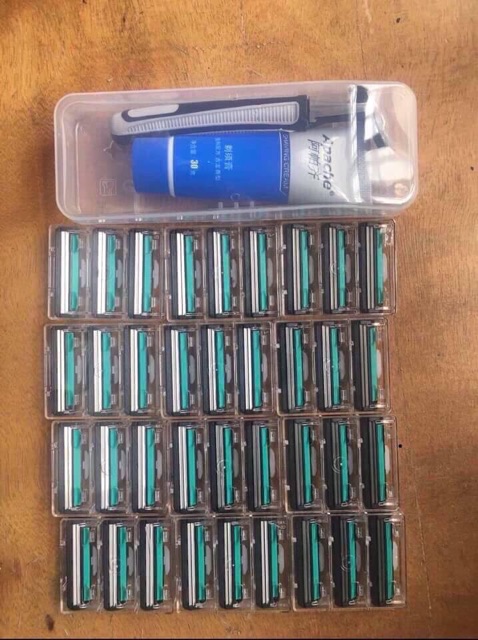 SÉT DAO CẠO RÂU 36 LƯỠI DAO THAY THẾ TẶNG KÈM 1 TUÝP KEM TẠO BỌT