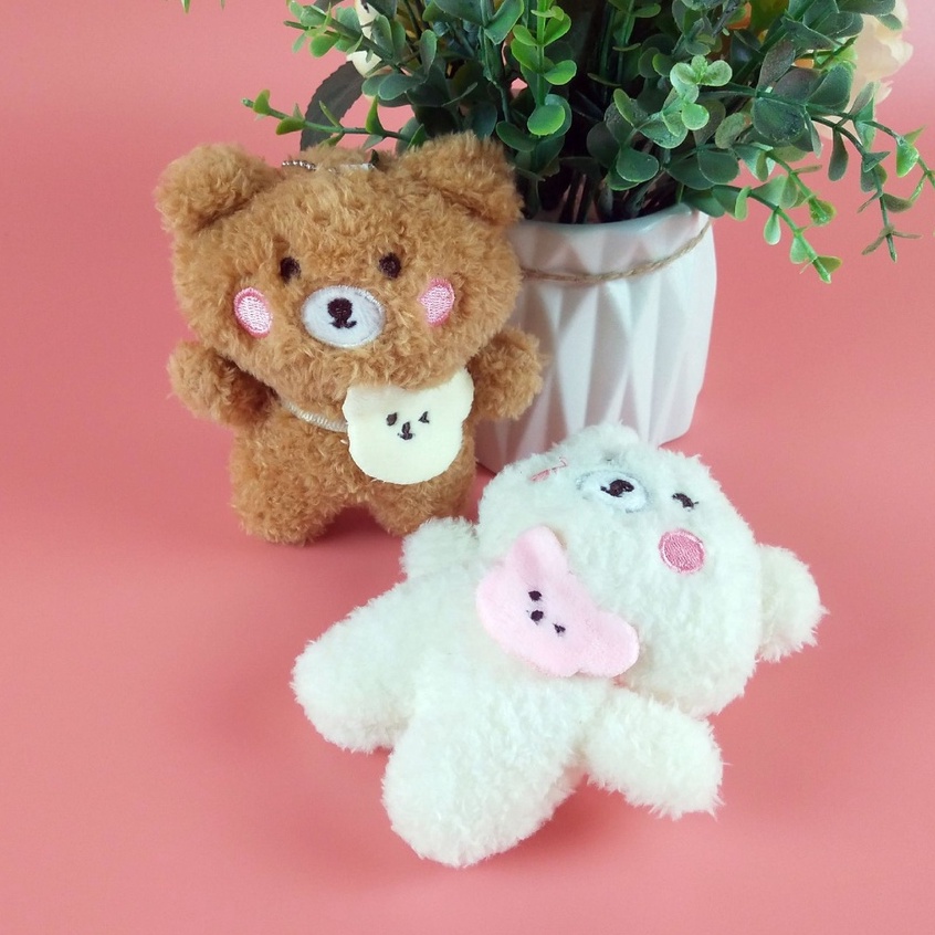 Móc khóa gấu bông mini cute IRRY móc khóa gấu treo balo thời trang dễ thương