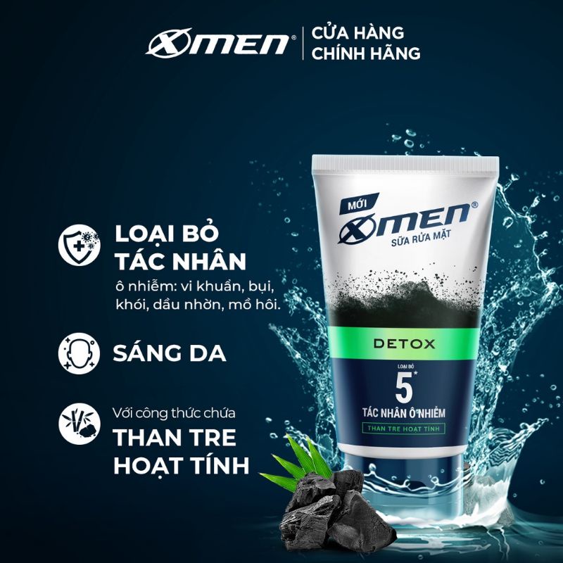 SỮA RỬA MẶT X MEN DETOX 100g