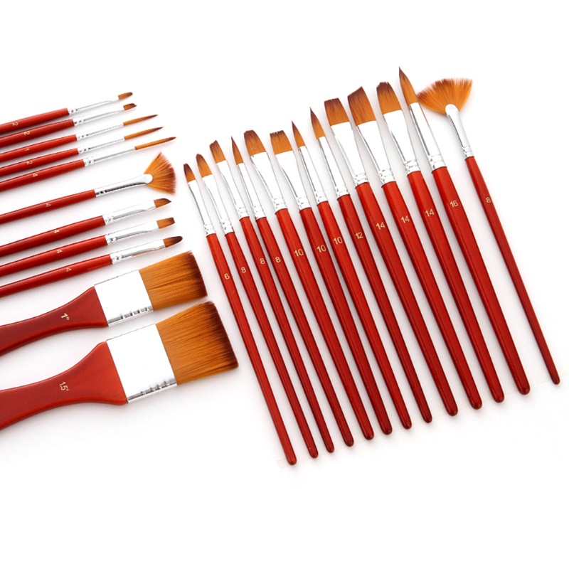 Bộ Cọ Vẽ Tranh Sơn Dầu Acrylic 24 Kiểu Chuyên Nghiệp