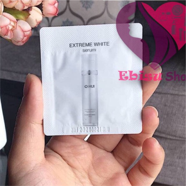 Combo 10 gói sample Tinh chất dưỡng trắng da Ohui Extreme White Serum Snow