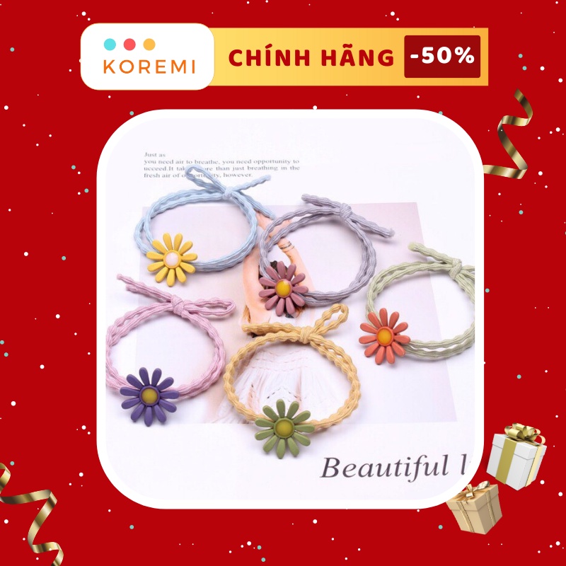 FREE SHIP HOT TREND 2020 - Dây buộc tóc hoa cúc phong cách Hàn Quốc 2020