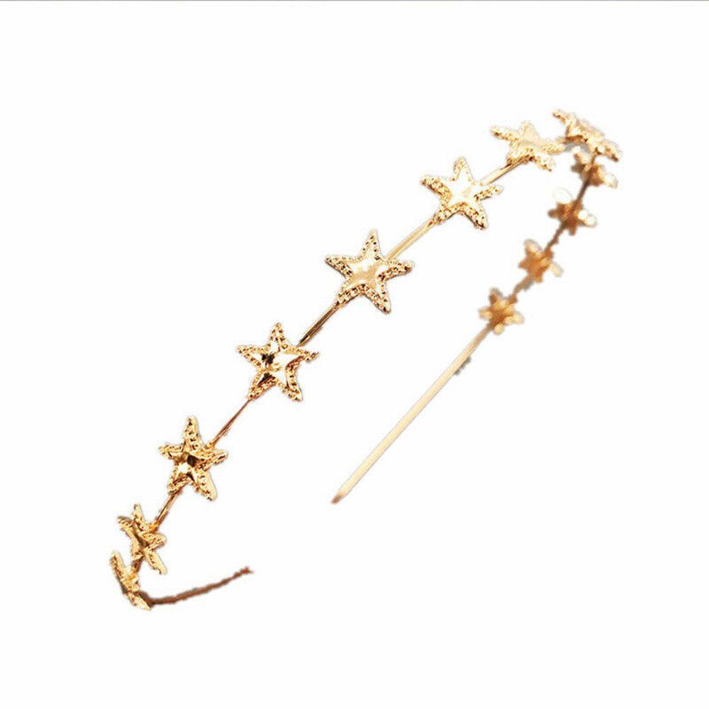 MXGOODS Băng Đô Cài Tóc Bằng Hợp Kim Hình Ngôi Sao / Chiếc Lá Thời Trang Cho Nữ