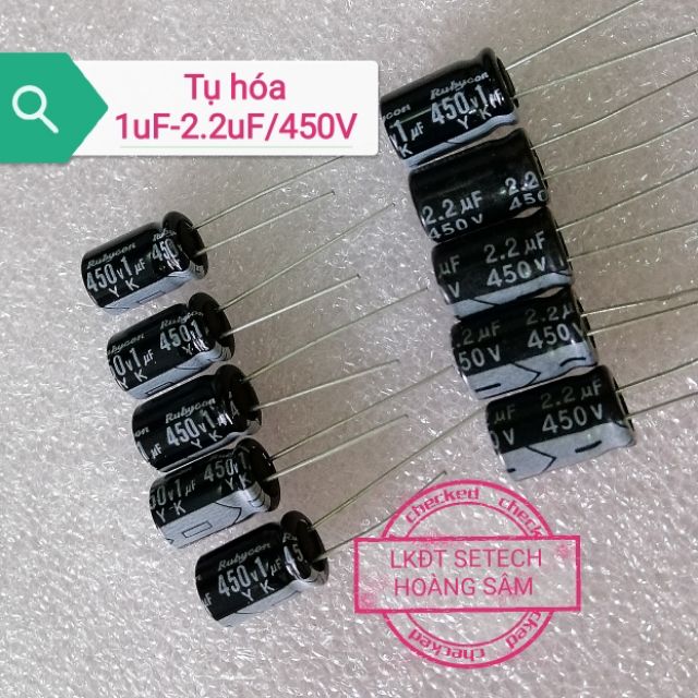 Tụ hóa 1uF-2.2uF điện áp 450V