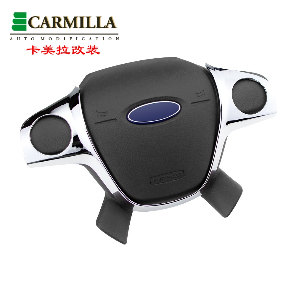 Khung Dán Trang Trí Vô Lăng Xe Hơi Ford Focus 3 Mk3 2012-2014/ Kuga 2013-2015 Bằng Abs Màu Crom