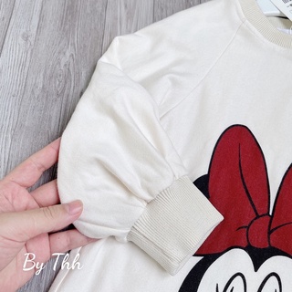 VB276 - VÁY NỈ BÉ MÀU BE MICKEY NƠ ĐỎ
