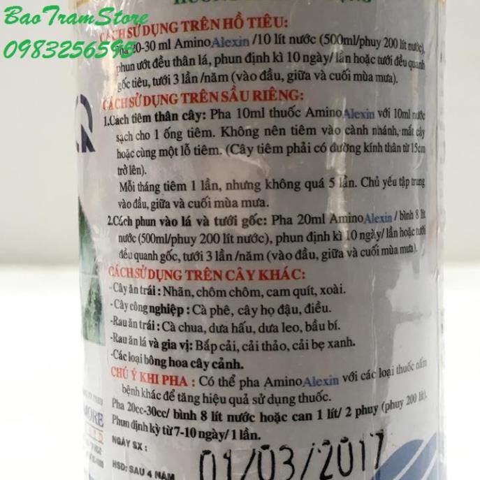 Phân bón lá hữu cơ cao cấp bổ sung đa vi lượng Amino Alexin chai 100ml