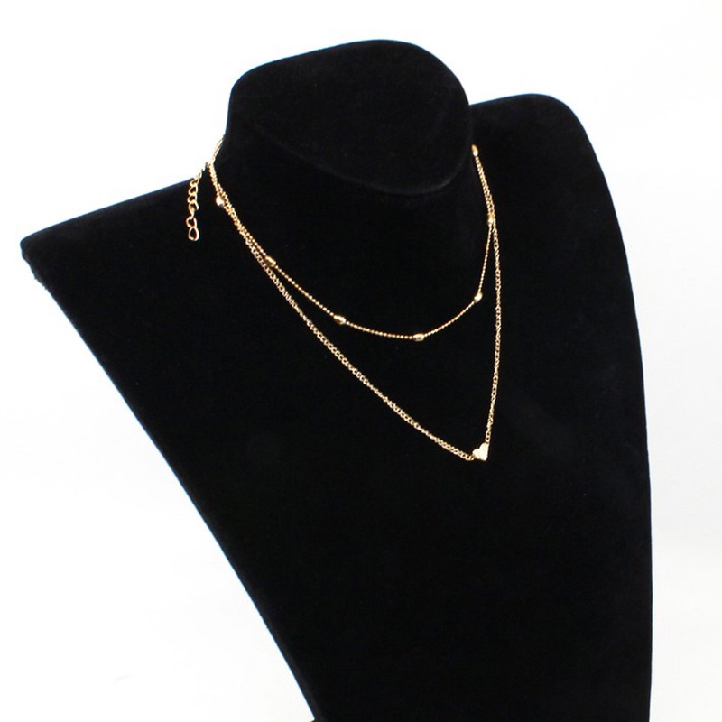 Vòng Cổ Choker Mặt Trái Tim Đơn Giản Cho Nữ